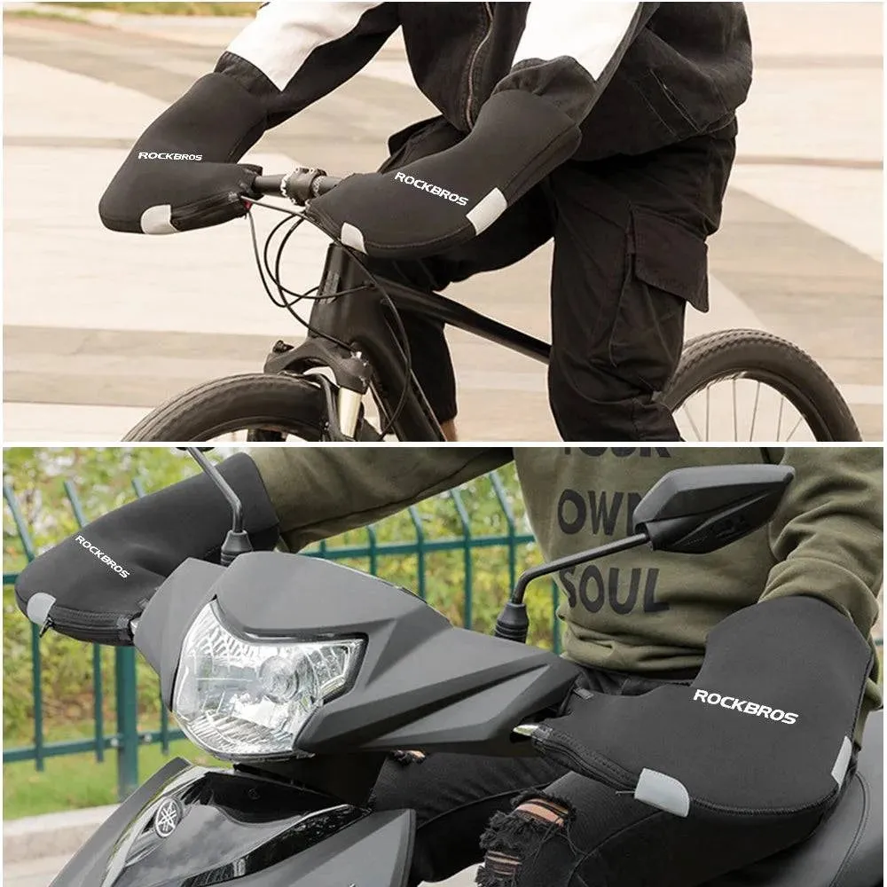 Winter Bicycle Handlebar Warm Gloves Windproof Bike Mittens Cold Weather Handlebar Mittens Water Resistant Bar Gloves