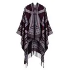 Women Fabulous Lattice Pattern Thick Comfortable Cashmere Material Winter Shawl - C3696USH