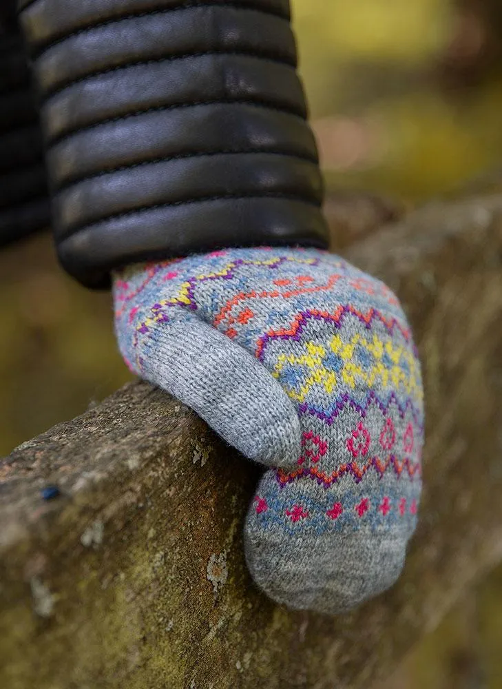 Women’s Jacquard Multi-Colour Fair Isle Knitted Mittens