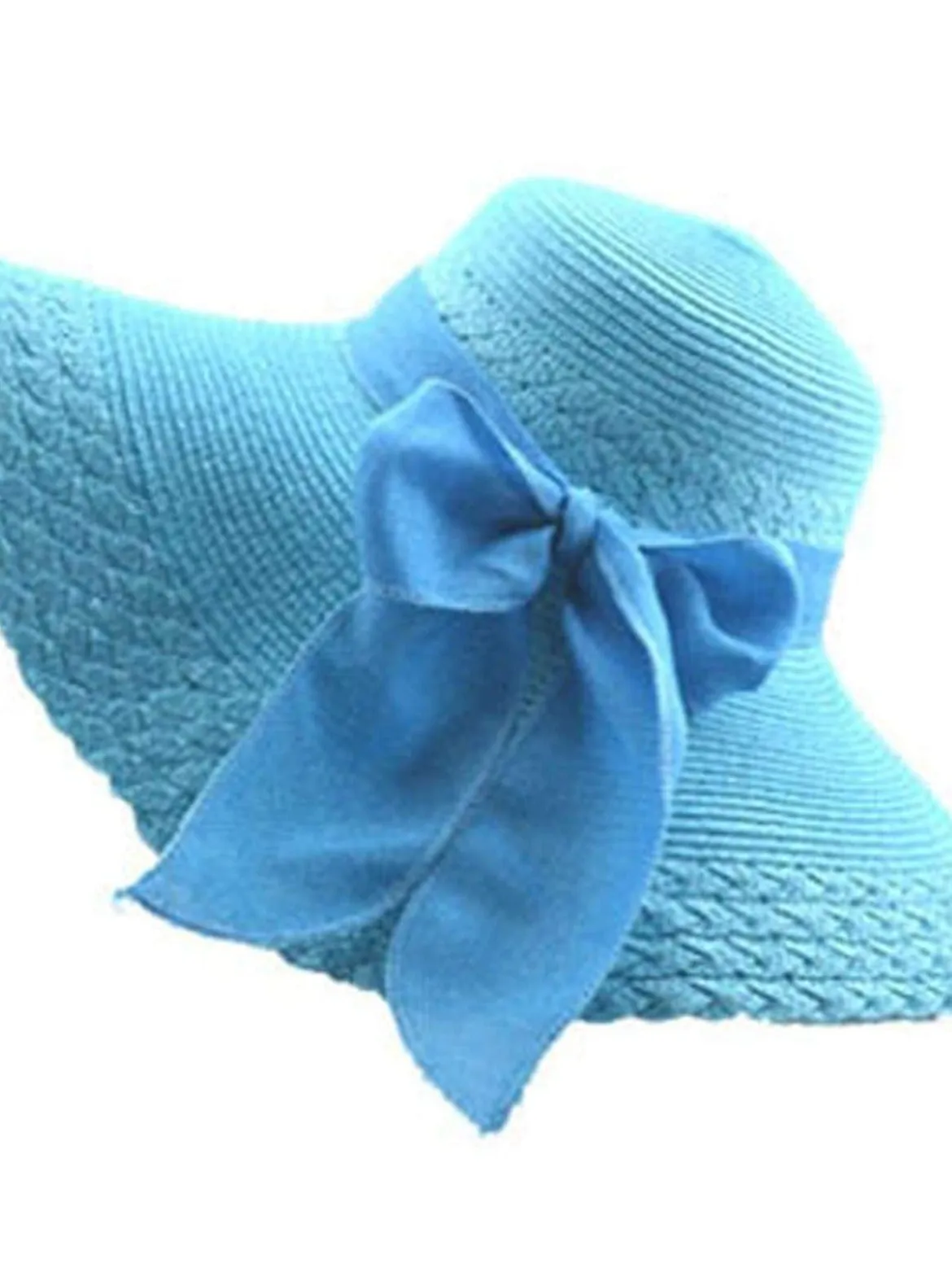 Women's Wide Brim Floppy Hat With Large Ribbon